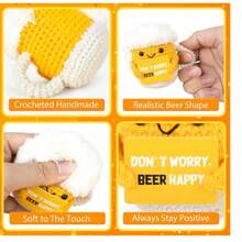 手工钩织黄色小鸭，充满正能量的钩织阿莱格拉灵感卡，手工钩织人造向日葵，人造雏菊或菊花，非常适合作为生日、圣诞节和情人节礼物，母亲节，周年纪念日，家居/办公室书籍装饰，秋季装饰，送给男士、女士、朋友、女儿、母亲、家人。 - 彩色 - 查看 10