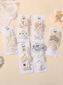 4/5pcs Bohemian Style Cute Bowknot Hair Clips, Sweet Kids Fashion Hair Accessories Gift Set - Multicolor - View 3