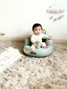 Multifunctional Inflatable Baby Learning Chair And Baby Bath Stool, Baby Inflatable Seat For Babies 3 Months And Up Summer Inflatable Baby Seat For Sitting Up, Blow Up Baby Floor Seat , Baby Shower Chair Floor Seater, Infant Back Support Sofa - Multicolor - View 3