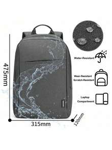 Lenovo B210 Laptop Backpack: Thickened Shockproof Lining Protects Your Laptop; Lightweight Material Reduces Burden; Water-Repellent Surface And Breathable Back Pad. Ideal For Office, Business Trips, And Everyday Use. Black. - Black - View 4