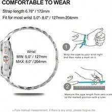 1pc Jewelry Shiny Diamond Metal Formal Watch Band + 1pc Shiny Watch Case (Screen Protector Not Included), Compatible With Galaxy Watch 8 40mm & 44mm, Fits Galaxy Watch 8 Bands, Adjustable Replacement Strap Accessories, Unisex, Compatible With Galaxy Watch 7 40mm & 44mm - Silver - View 4