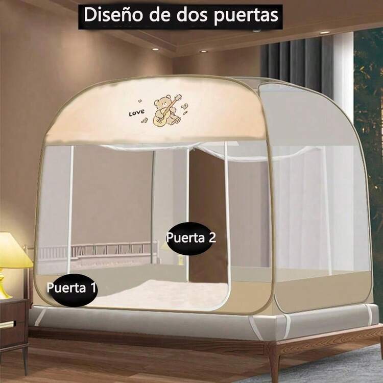 Folding Mosquito Net For Double Bed Door 2*1.5M Anti-Fall High Density And Mosquito Nets For Plaza Las - rượu sâm panh - Xem 3