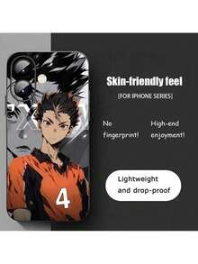 Funda de teléfono Haikyu Cool Nishinoya Yuu compatible con 17 16 15 14 13 12 11 X XR XS 8 Plus Mini Pro Max, funda suave negra a prueba de golpes, funda compatible con funda  17 pro max, funda  17 pro, funda  17, funda  16, funda  16 pro max, funda  15 - Negro 4 - Ver 10