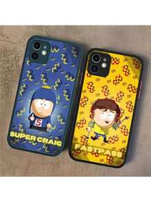 Funda de teléfono S-South Cartoon P-Park compatible con 14 11 12 13 Mini Pro Max 8 7 Plus X XR XS MAX, cubierta translúcida mate, funda compatible con funda  17 pro max, funda  17 pro, funda  17, funda  16, funda  16 pro max, funda  15. - Z1 - Ver 3