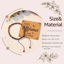 Inspirational Gifts Bracelets For Women Healing Natural Stone Bracelets - Get Well Soon Gifts For Women Best Friends Sister Girls - Life Is Tough But So Are You Bracelet - A-a 碧玉石-生活艱難 - 查看 1