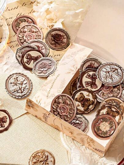 A Pack Of 20 Letterpress Embossed Fire Paint Handbook Stickers, Retro Creative Aesthetic Stickers, DIY Decorative Collage Handmade Materials, Holiday Gifts, Personalized Scrapbook School Stationery Supplies,Sticked On Handbook Diary,Suitcase Computer Water Cup Mobile Phone Case Refrigerator Wall Helmet Cabinet Box Door Bed Guitar Scrapbook Supplies Funny Stickers Laptop Stickers Kindle Phone Stickers