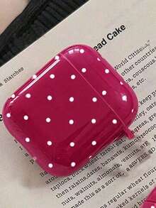 Minimalist Graffiti Pink Polka Dot Protective Case Compatible With Apple Wireless Charging Case, Scratch-Resistant And Shockproof - Hot Pink - View 9