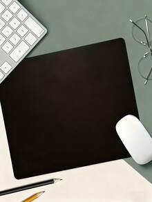 1pc Extra Large Faux Leather Desk Mat/Mouse Pad - Premium Anti-Slip Textured, Washable Rectangular Pad, Suitable For Office, Home And Gaming Computer Keyboard - Black - View 7