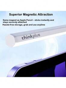 Lenovo Bút điện dung BP19BL dùng cho học tập và văn phòng, Apple chuyên dụng, ghi chú toàn màn hình với tính năng chống chạm nhầm, thao tác nhanh để tăng hiệu quả, thời lượng pin dài, chip độ nhạy cao tích hợp cho nét bút chính xác, độ nhạy áp lực nghiêng thông minh - trắng - Xem 5