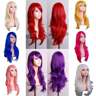 70cm Curly Long Pink Cosplay Wig Hair Pieces Synthetic Hair Gray Pink Blonde Wigs For Black Women Peruk