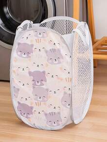Foldable Baby Basket - A Foldable Clothes And Diaper Storage Basket With Breathable Mesh Surface And Sturdy Carrying Handles. This Portable Baby Clothes Organizer Is Suitable For Nursery, Bedside, And Travel - Compact Folding Design For Easy Carrying (Great For New Parents).