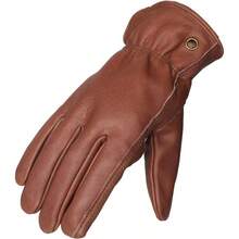 Retro Brown Cowhide Leather Work Gloves Construction, Yardwork, Gardening With Reinforced Men Women - Large + Brown - View 7