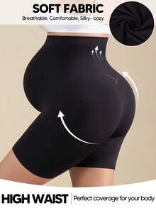 Quần short dài đến đầu gối Hart & Haze dành cho bà bầu, chất liệu co giãn cao, màu trơn, giúp nâng đỡ và định hình vòng bụng. - màu đen - Xem 6