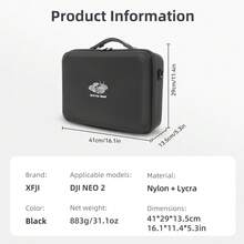 Carrying Case For Neo2 Drone Sport Control Kit, Brand New Durable Hard Shell Portable Case With Anti-Fall And Scratch-Resistant Function, Full Accessories, Portable Protective Case, Heavy-Duty Drone Protection Storage Kit - Backpack Design With Shoulder Strap