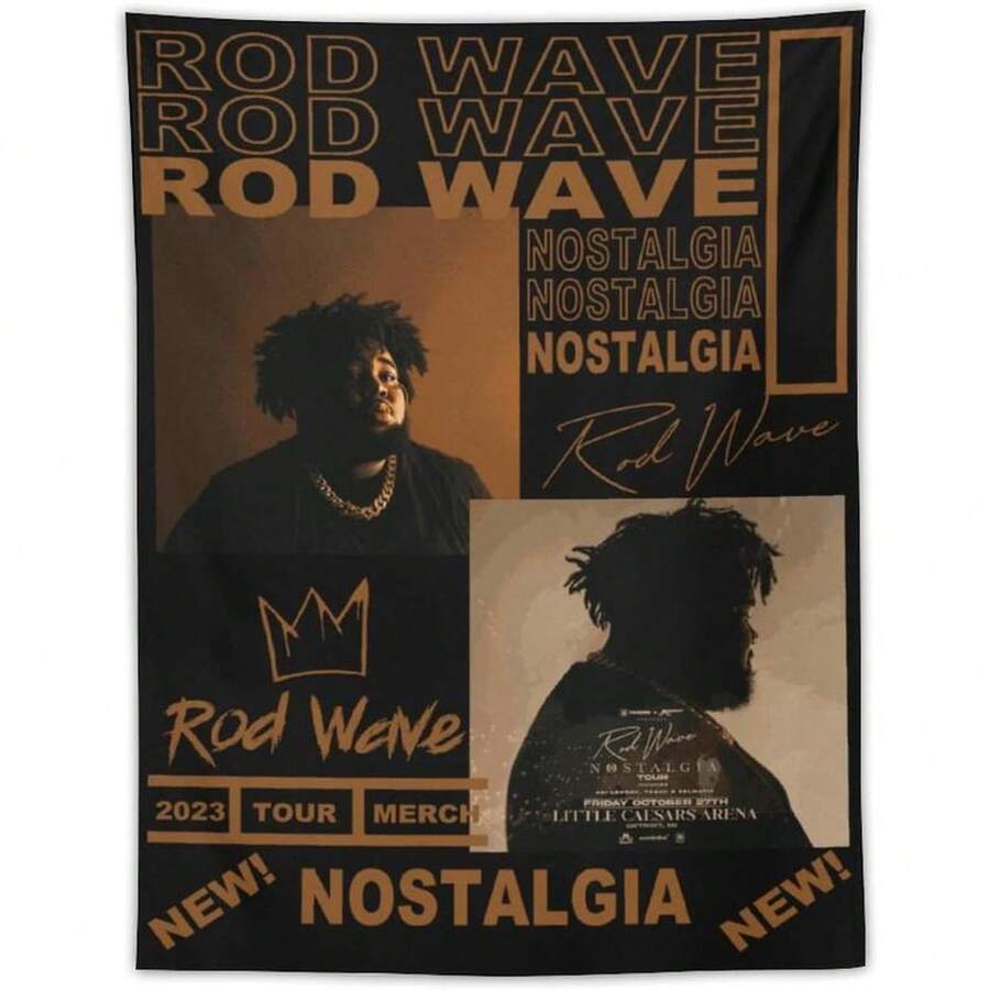 Rap Rod R&B Wave Tapestry, Hip Hop Poster For Party Party Banners, Funny Wall Hanging Backdrop For Room Lobby, Faith Aesthetic Decor 60""X40"", Style2 - 彩色 - 查看 1