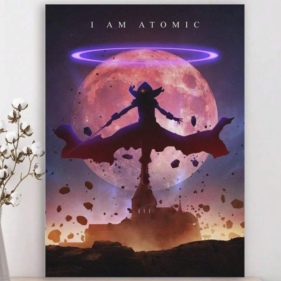 Framed I Am Atomic Poster The Eminence In Shadow Canvas Painting Picture For Home Wall Decor New Year Thanksgiving Day, Christmas, Easter For Living Room, Bedroom, Kitchen,Restroom Decoration - Đóng khung - Xem 1