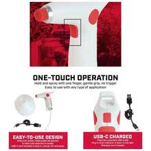 75004: 1 - Liter - C Powered Sprayer, Rechargeable, Portable Garden and Plant Sprayer, Outdoor and Indoor Plants and Small Gardens, Handheld Powered, White - Blanco - Ver 1