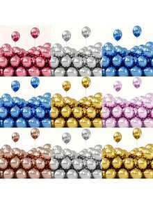 10PCS 5 Inch High Quality Chrome Metal Latex Balloons Including Metallic Red Purple Pink Gold Green Rose Gold Silver Blue Multiple Colors Optional Suitable For Wedding Birthday Party Decoration The Balloon Material Is Thick And Durable Not Easy To Break Full And Shapely After Inflation With Bright Metallic Luster Various Bright Colors Meet The Matching Needs Of Different Scenarios Wedding Decoration Adds Romantic Atmosphere Birthday Party Decoration Enhances Joyful Vibe Suitable For Both Indoor Venues And Outdoor Scenarios Practical Decorative Balloons Creating Eye-Catching Visual Effects For Various Celebration Activities - Light Blue - View 3