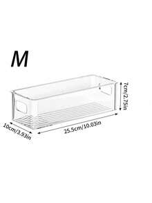 1pc PET Food Storage Box, Minimalist Clear Food Storage Box For Home - Clear - View 3