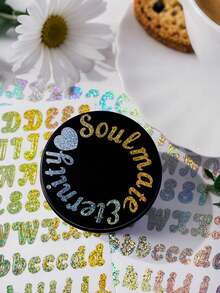 800pcs - 4 Sheets Vinyl Letter Stickers, 0.5 Inch Vinyl Self-Adhesive Number Letter Stickers, Mailbox Number Labels, DIY Crafts Art Making, Stickers Suitable For Signs, Notebooks, Scrapbooks, Crafts, Water Bottles, Mailboxes And Other DIY Projects - Multicolor - View 4