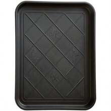 Stalwart 75-ST6012 All Weather Boot Tray-Water Resistant Plastic Utility Shoe Mat for Indoor and Outdoor Use in All Seasons (Black), Large(20" x 15" x 1.3") - Multicolor - Ver 6