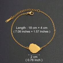 سوار للنساء بتصميم خريطة جزر تينيريفي وجزر لانزاروتي وبالما وجومرا وفويرتيفنتورا وإل هييرو بطول 18 سم + 4 سم