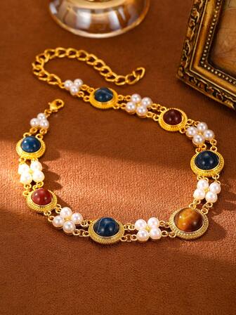 1pc Women's Fashion Jewelry, Bohemian Vintage Style, Versatile Fashion Item, Suitable For Banquet, Vacation, Party, Holiday Gift And Special Occasions, Packaged In Velvet Bag