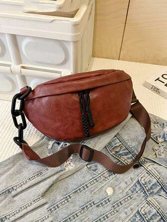 Retro Female Belt Bag Premium Leather Saddle Waist Bags Brand Designer Fanny Pack Handbag Fashion Ladies Shoulder Crossbody Bag Luxury Lady Chest Bag