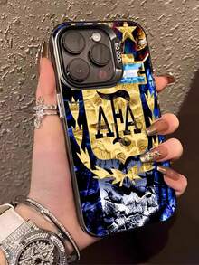 Estampado 2D plano Funda celular Argentina diseño escudo AFA color azul y dorado con textura artística para iPhone 14 Pro Cubierta de teléfono de colores mixtos con estampado completo para 17 PRO MAX/17 AIR/15 ProMax/16 PROMAX/Galaxy S22/S23/S24/S23 Plus/S24 Ultra/S25/A15/A33/A23, cubierta de Halloween, estética de cubiertas, cubierta 2D plana, cubierta vintage, cubierta de collage, cubierta de moda, cubierta con flores, cubierta cool, cubierta adorable, diseño de impresión UV, seguidores de , amantes de la moda - Color mixto 1 - Ver 5