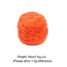 1卷50克超柔软仿毛皮纱线，彩色系列，粗线蓬松仿毛皮睫毛纱线，适用于DIY编织和钩织帽子、手工编织帽子、围巾、毯子、钱包、艺术工艺品等。 - 彩色 - 查看 7