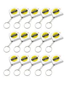 1/6/15pcs Mini Measuring Tape Keychain With Slide Lock - 1m/3ft Small Measuring Tape, Durable Pocket Size Keychain Tool Slogan Solid Color Casual Stainless Steel - Bạc - Xem 8