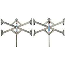 BAL 28024 X-Tended Fit X-Chock - Calza de bloqueo de neumáticos - Estabilizador de rueda para remolques de eje ancho en tándem y caravanas - Juego de dos cuñas, acero resistente, carraca incluido(default) - Multicolor - Ver 1