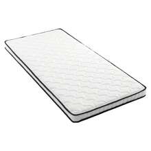 Spring Mattress, Dimensions: 90 * 200 Cm, Thickness: 10 Cm, Firmness: H3, With Ergonomic Modules And Lumbar Support; Rollable Mattress. - White - View 2