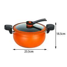 New Popular Non-Stick Pressure Cooker, Home Pumpkin Pot, Cooking Pot, Soup Pot, Frying Pan, Multi-Function, Wheat & Rice Stone Non-Stick Pumpkin Soup Pot, Microwave Pressure Cooker, Multi-Function Non-Stick Pot, Suitable For Induction Cooktop And Gas Stove