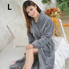 Unisex Hotel Style Bathrobe, Collar Design, Bathrobe, Loungewear, Made Of Coral Fleece Fabric, Soft & Fluffy, Quick-Drying, Suitable For Home, Hotel, Bathroom, Party, Swimming Pool And Other Occasions - Coral Fleece Bathrobe - View 15