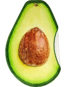 1件舒适牛油果造型毯 - 柔软、温暖、色彩鲜艳的高清数码印花抱枕,适用于沙发、床和扶手椅,叶子图案设计 - 适合室内外使用,柔软舒适的抱枕毯,适用于沙发床、办公室、家居装饰、圣诞礼物 - 彩色 - 查看 3