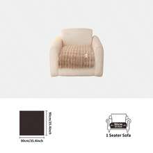 1pc Faux Rabbit Fur Sofa Cover, Warm & Thick Plush Pet Friendly Anti-Slip Sofa Protector For Bedroom, Office, Living Room, Home Decor