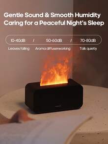 kinscoter 1个120毫升迷你USB火焰香薰机，便携式超声波空气加湿器，轻巧彩色火焰精油香薰机，适合办公室和家庭使用