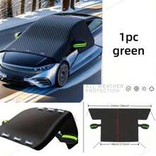 1pc Of Oxford Cloth Car Front Windshield Cover For Snow And Sun Protection, Suitable For All Seasons, Windproof, Snowproof, Oxford Cloth Snow Curtain For Cars, Magnetic Car Windshield Cover - Durable Oxford Cloth, Easy To Install, Frost And UV Resistant