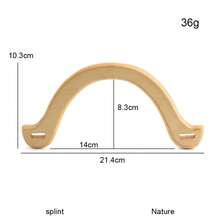 2 pièces Poignées de sac en bois en forme de U, poignées remplaçables décoratives en forme d'arche pour sac tressé/sac bandoulière, accessoires de portefeuille DIY - Multicolore - Voir 3