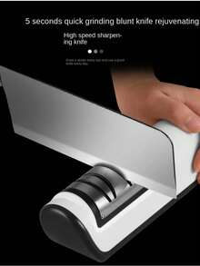 Rechargeable Cordless Electric Knife Sharpener: Portable 2-Stage Diamond Sharpening System For Kitchen, Camping, And Outdoor Use - Sharpens Stainless Steel & Serrated Knives (Knives NOT Included) - White - View 7