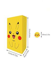 12PCS/24PCS Pocket Candy Bags Cute Cartoon Anime Figure Image Kraft Paper Gift Bag And Stickers Apply Daily Party Gift Packaging Box Packaging Bag Party Gifts - Multicolor - View 3