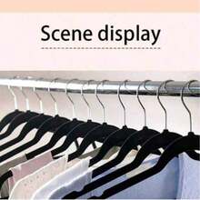 Premium Velvet Hangers,Non-Slip Thin Flocked Felt Hangers, Sturdy Clothes Hangers, Heavy Duty Coat & Suit Hangers, Durable Suit Hangers For Closet Use, Ideal Closet Supplies 5pcs - Multicolor - View 6