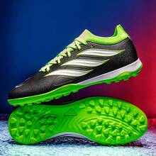 轻便防滑足球鞋，青少年足球鞋，男女童均可穿着，训练鞋 - 黑色 - 查看 3