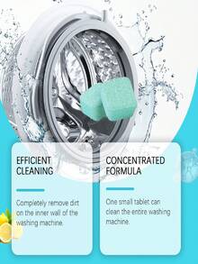 jakehoe 12片装强力洗衣机清洁片 - 三效合一深度除垢，彻底去除水垢。让您的滚筒/脉冲式洗衣机保持清新顺畅的运行状态。浴室装饰及配件、洗衣液、清洁用品、洗衣房配件、洗衣粉、洗衣皂、洗衣机清洁剂、除霉剂、浴室清洁剂