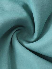 女童休闲纯色无袖翻领网纱连衣裙，配腰带，夏季 - 綠色 - 查看 8