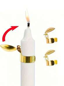 2个装自动蜡烛熄灭器，金属定时蜡烛熄灭器，优雅家居装饰蜡烛熄灭工具 - 彩色 - 查看 5