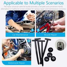50/100pcs Heavy Duty Nylon Cable Ties With Lock, Self-Locking Zip Tie, Plastic Cable Tie Mounts With Nail And Button Design, For Automotive Underbody, Bumper, Trunk Cover, Daily Cable Tie Fixing Material - Black - View 6