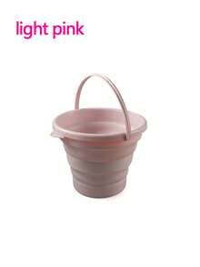 1pc Foldable Bucket With Handle - Durable Plastic Collapsible Bucket, Suitable For Car Washing, Camping, Fishing And Cleaning - Lightweight And Portable, Large Capacity Camping Water Container - Multicolor - View 9