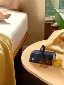 Foldable Portable Glasses Storage Box With 3/4/5/6 Slots – Stylish Hexagonal Design, Travel-Friendly Eyewear Organizer In Black & Brown, Durable Plastic Material For Fashion Glasses And Eyeglasses, Eyeglass Case, Other (Accessory Organizers) - Multicolor - View 2